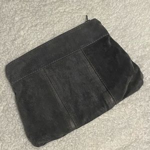 Vintage 80s suede clutch